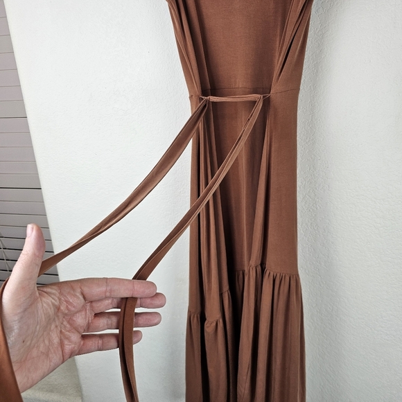 Banana Republic Brown Sleeveless Tie Belt Dress - Picture 4 of 10